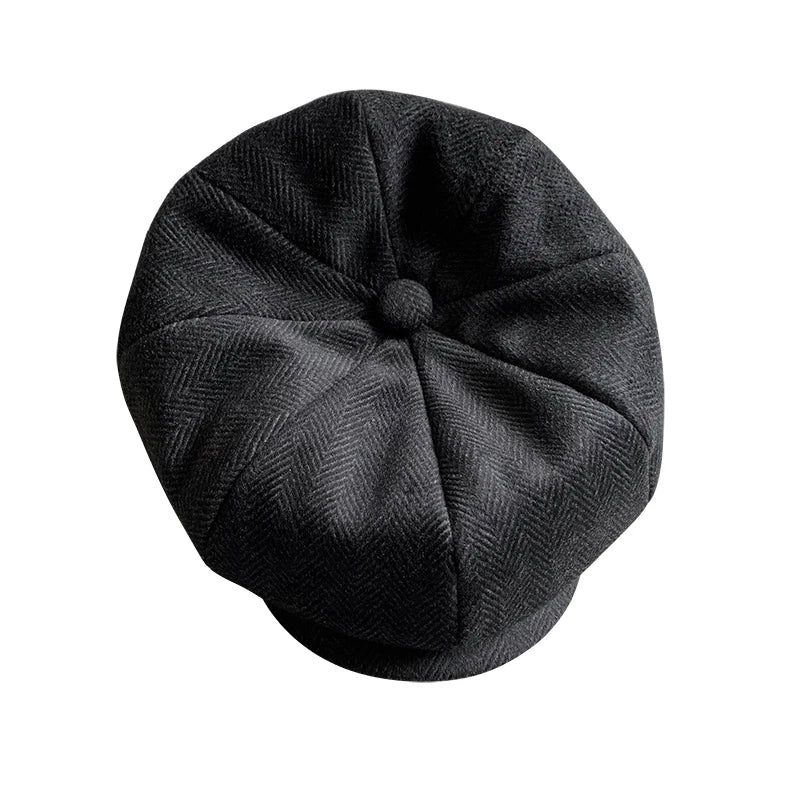 Men's cap 2021 New Men's Newsboy Hats Vintage Herringbone Octagon Cap Women Berets Gatsby Flat Hat BLM73