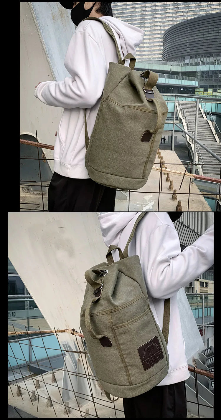 Sport Large Capacity Travel Backpacks Male Luggage Canvas Bucket Shoulder Bag Man Hiking Duffle Bags Men Rucksack Outdoor