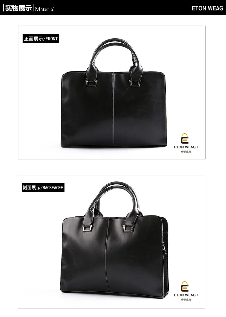 Laptop Briefcases for Men Bags Business Messenger Bag Vintage Crazy Horse Artificial Leather Handbag Casual Shoulder Bags Man