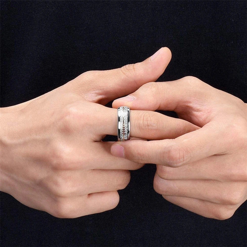 Fashion Viking Tree Of Life Stainless Steel Abalone Shell Rings For Men Odin Norse Viking Rune Rings Retro Amulet Jewelry Gift