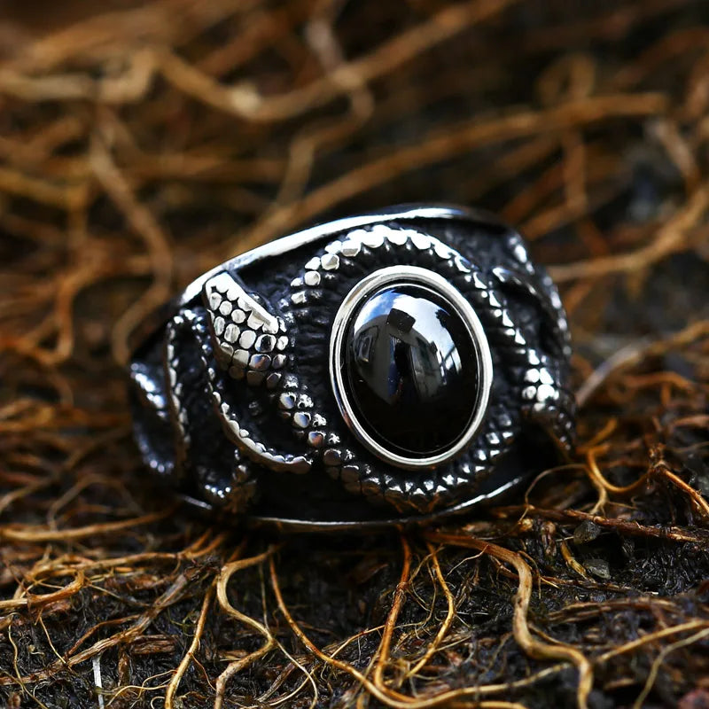 BEIER High Quality Aragorn II Barahir Snake Stainless Steel Men Ring Jewelry BR8-599