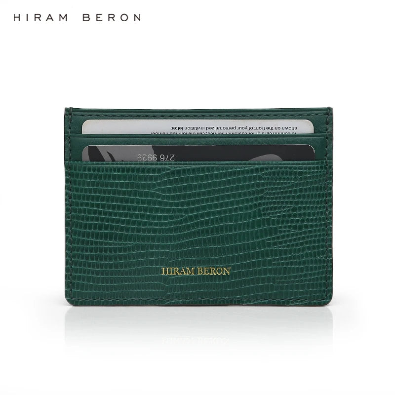 FREE Monogram Premium Luxury Card Wallet Genuine Leather Case Card Holder For Men Dropship