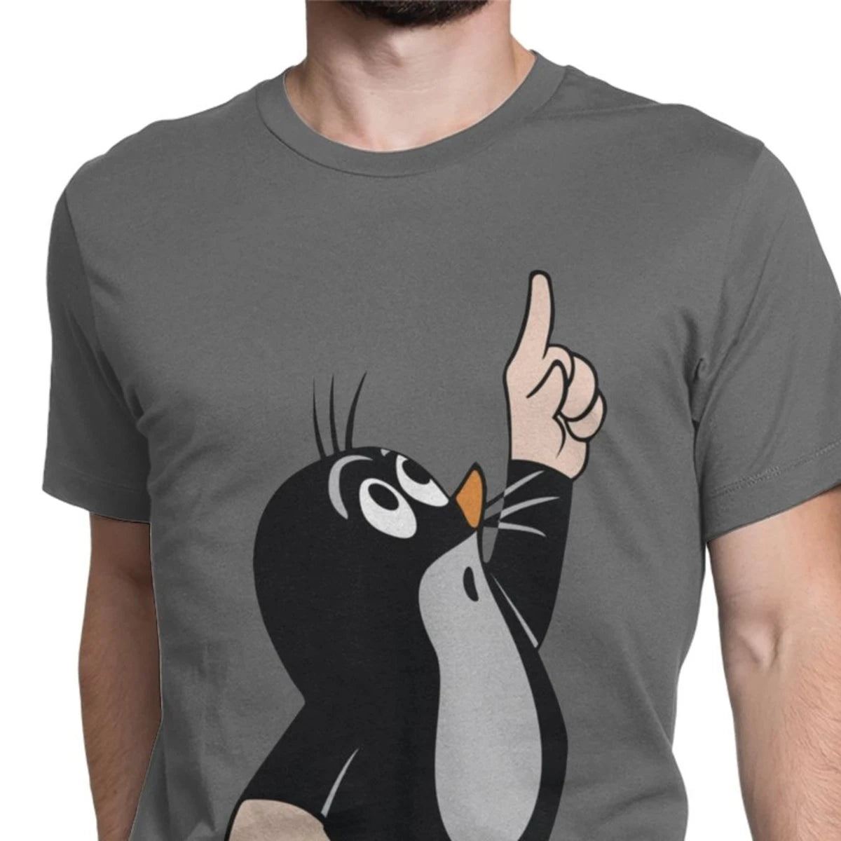 Men's T-Shirts Mole Pointing Funny Tshirt Camisas Hombre 3D Printed Krtek Little Maulwurf Cute Graphic T Shirts Men Best Gift