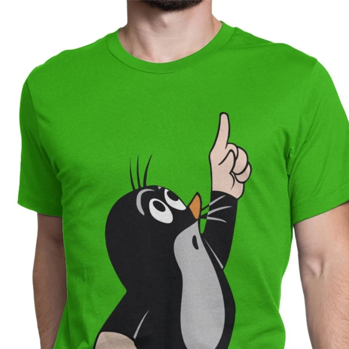 Men's T-Shirts Mole Pointing Funny Tshirt Camisas Hombre 3D Printed Krtek Little Maulwurf Cute Graphic T Shirts Men Best Gift