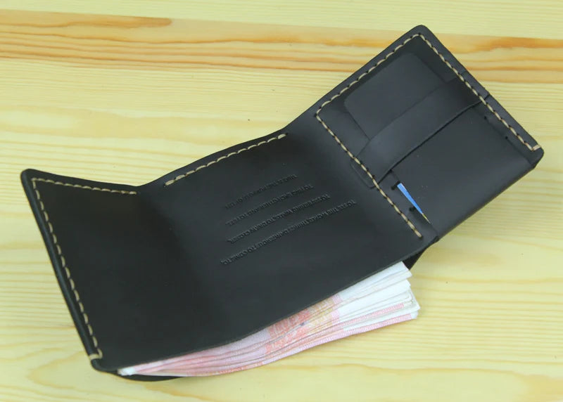 The Secret Life Of Walter Mitty Vintage Leather Men Wallet Genuine leather Wallet Men Purse Handmade male Wallet Money holder