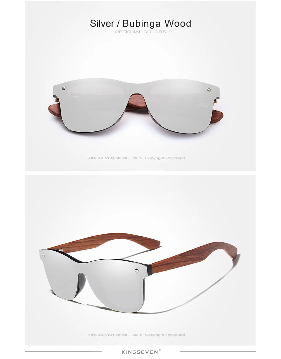 KINGSEVEN Natural Wooden Sunglasses Men Polarized Fashion Sun Glasses Original Eye Protection Eyewear Oculos De Sol Masculino