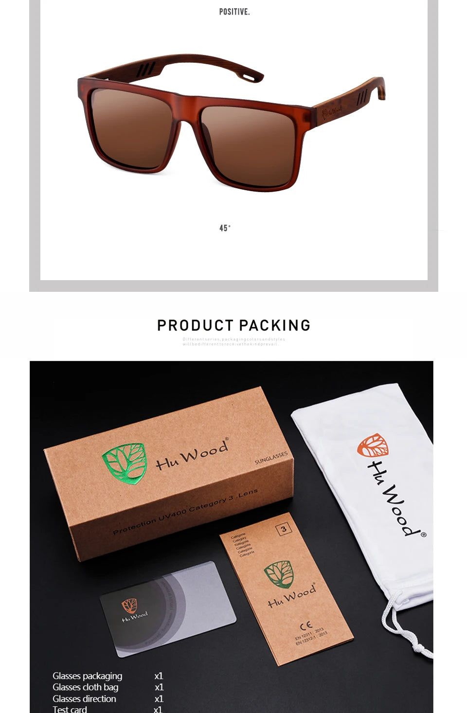 HU WOOD New High Quality Square Sunglasses For Men Polarized UV400 Fashion Sunglass Mirror Sport sun glasses Driving oculos