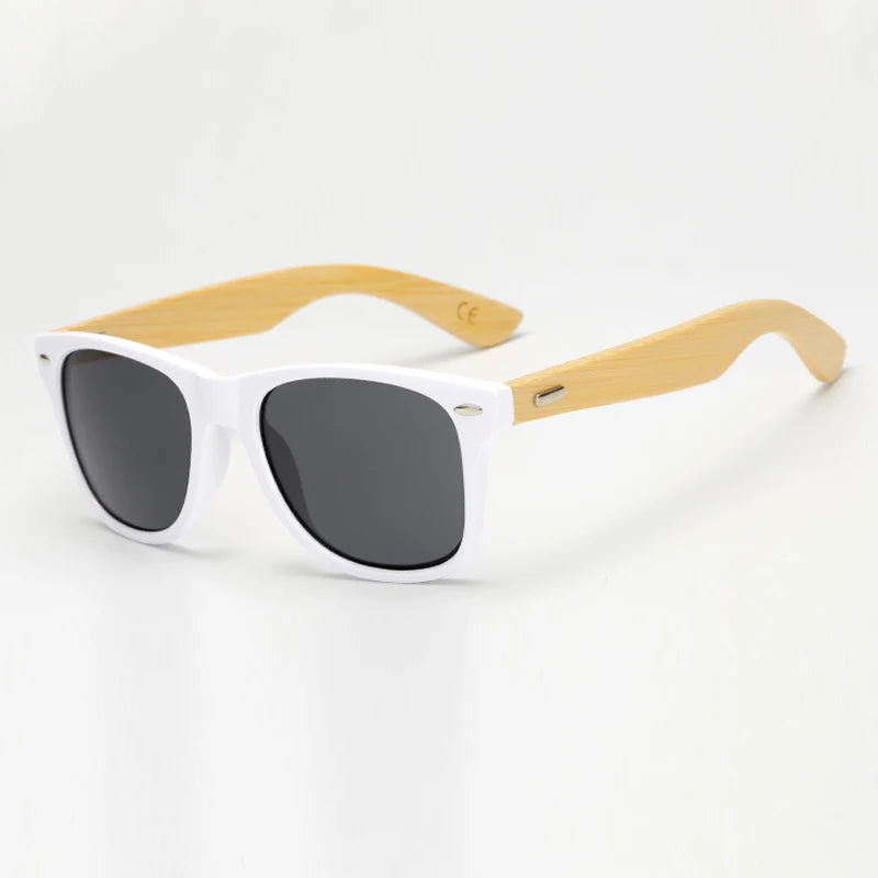 Bamboo Wood Square Sunglasses Brand Design Men Women Coating Mirror Sun Glasses Retro Glasses UV400 Shades Gafas De Sol