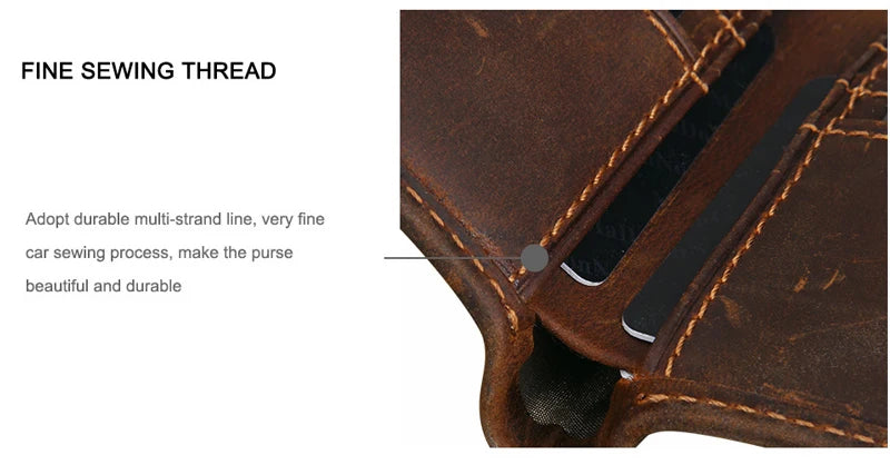 Genuine Leather Man Wallet RFID Blocking Slim Monederos Male Thin Purse High Quality Cowhide Card Wallet For Men Male