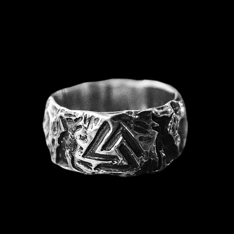Freeshipping Stainless Steel Odin Norse Anel Amulet Rune Couple Dating Viking Rings For Men Women Words Jewelry Boyfriend Gift