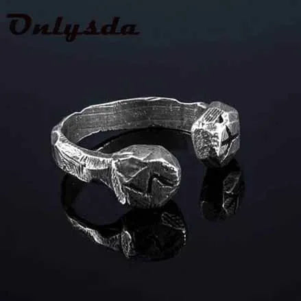 Freeshipping Stainless Steel Odin Norse Anel Amulet Rune Couple Dating Viking Rings For Men Women Words Jewelry Boyfriend Gift