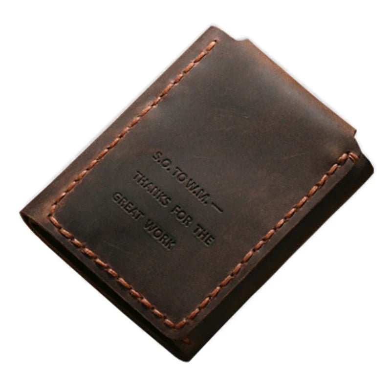 The Secret Life Of Walter Mitty Vintage Leather Men Wallet Genuine leather Wallet Men Purse Handmade male Wallet Money holder