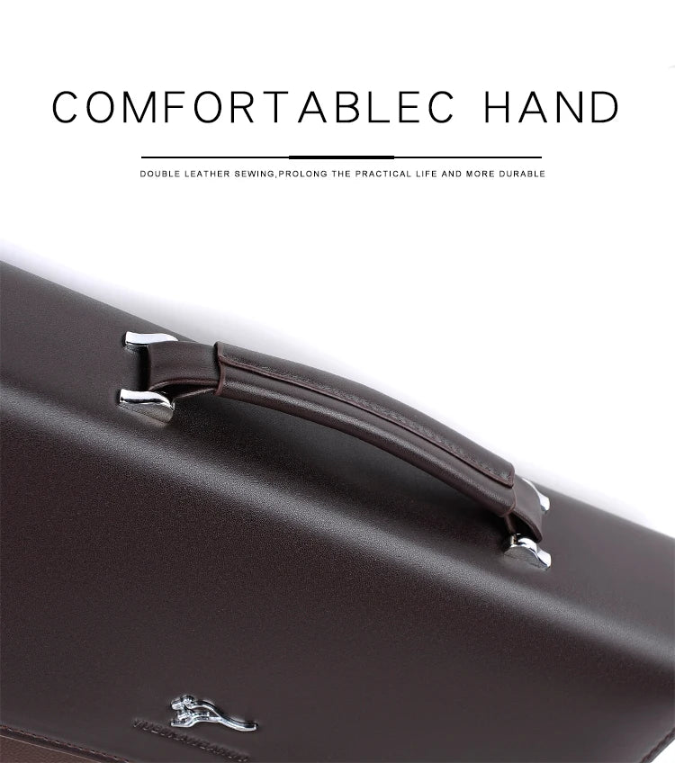 Male Handbags Pu Leather Men's Tote Briefcase Business Shoulder Bag for Men 2025 Brand Laptop Bags Man Organizer for Documents