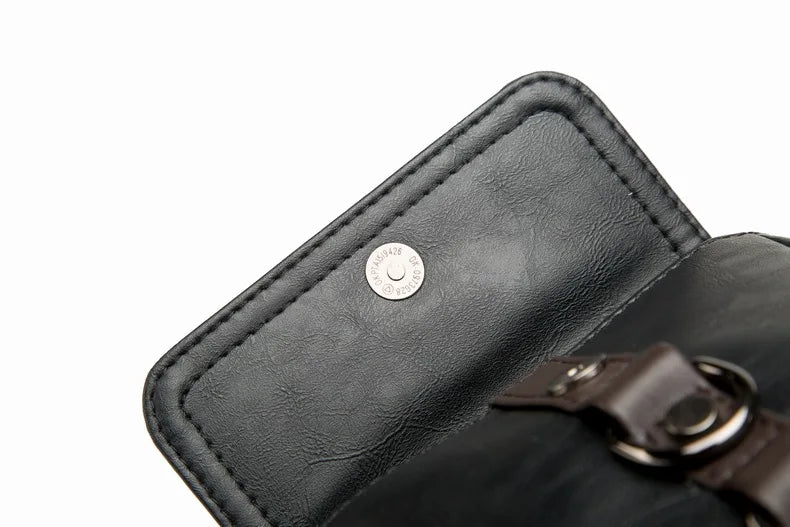 Leather Crossbody Bags for Men Messenger Chest Bag 2025 New Fashion Casual Bag Waterproof PU Single Shoulder Bags Vintage Luxury