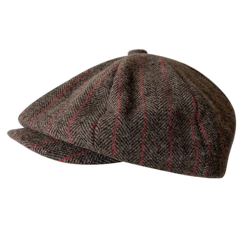 Men's cap 2021 New Men's Newsboy Hats Vintage Herringbone Octagon Cap Women Berets Gatsby Flat Hat BLM73