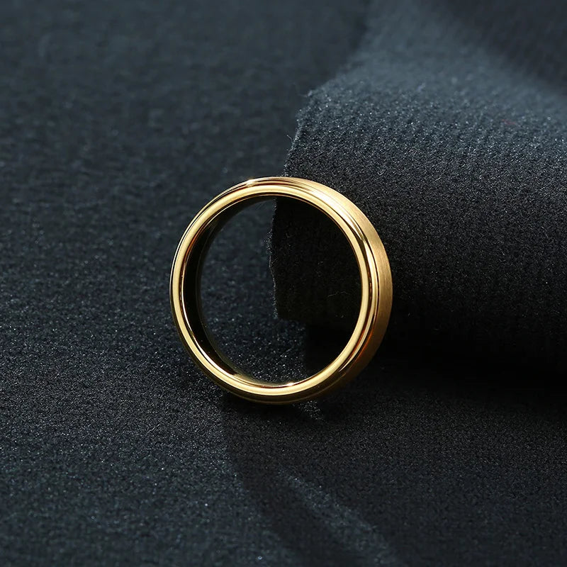 5mm Men Women Wedding Band Tungsten Carbide Ring Brushed Beveled Edge Size 6-12  Couple Wedding  Jewelry Gift