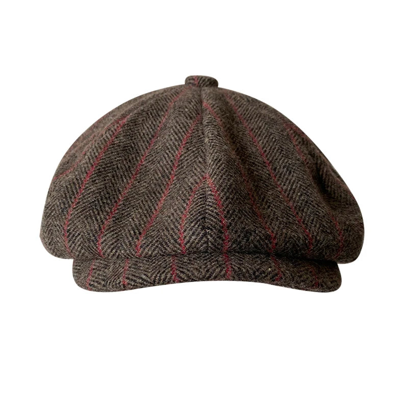 Men's cap 2021 New Men's Newsboy Hats Vintage Herringbone Octagon Cap Women Berets Gatsby Flat Hat BLM73