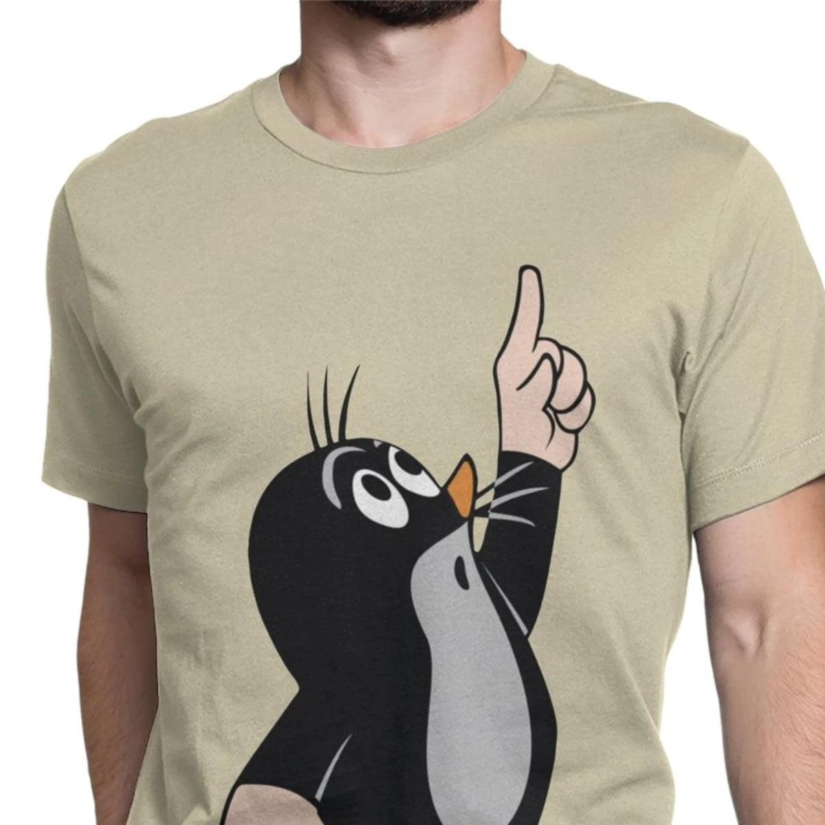 Men's T-Shirts Mole Pointing Funny Tshirt Camisas Hombre 3D Printed Krtek Little Maulwurf Cute Graphic T Shirts Men Best Gift