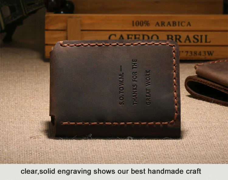 The Secret Life Of Walter Mitty Vintage Leather Men Wallet Genuine leather Wallet Men Purse Handmade male Wallet Money holder