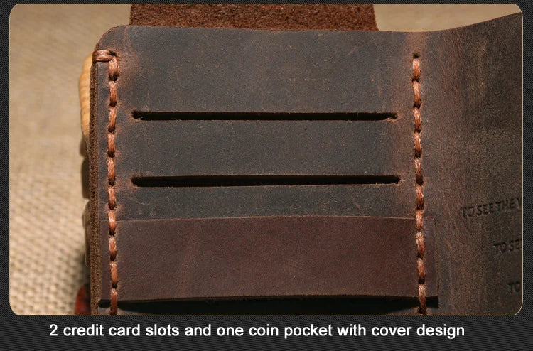 The Secret Life Of Walter Mitty Vintage Leather Men Wallet Genuine leather Wallet Men Purse Handmade male Wallet Money holder