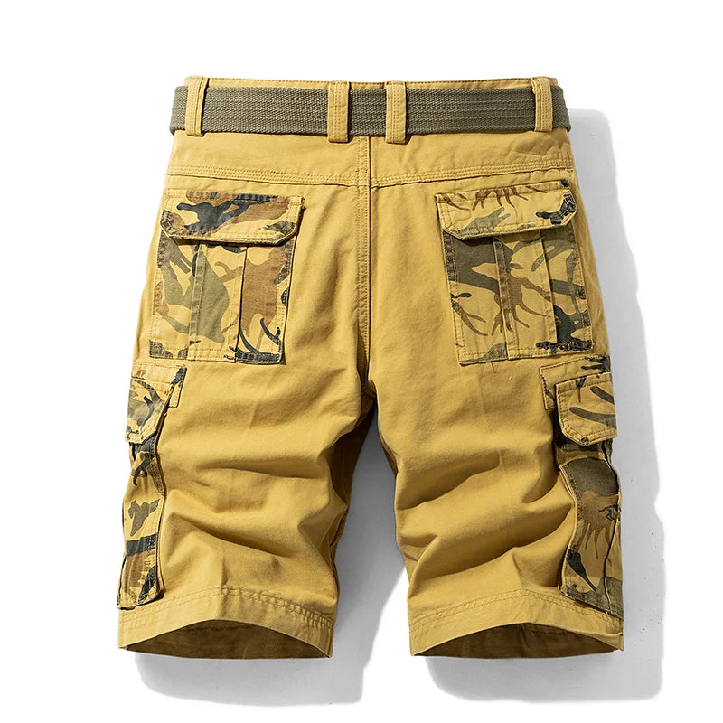 2025 Summer New Camouflage Tactical Cargo Shorts Men Khaki Jogger Military Cargo Shorts Men Cotton Casual Loose Men Shorts