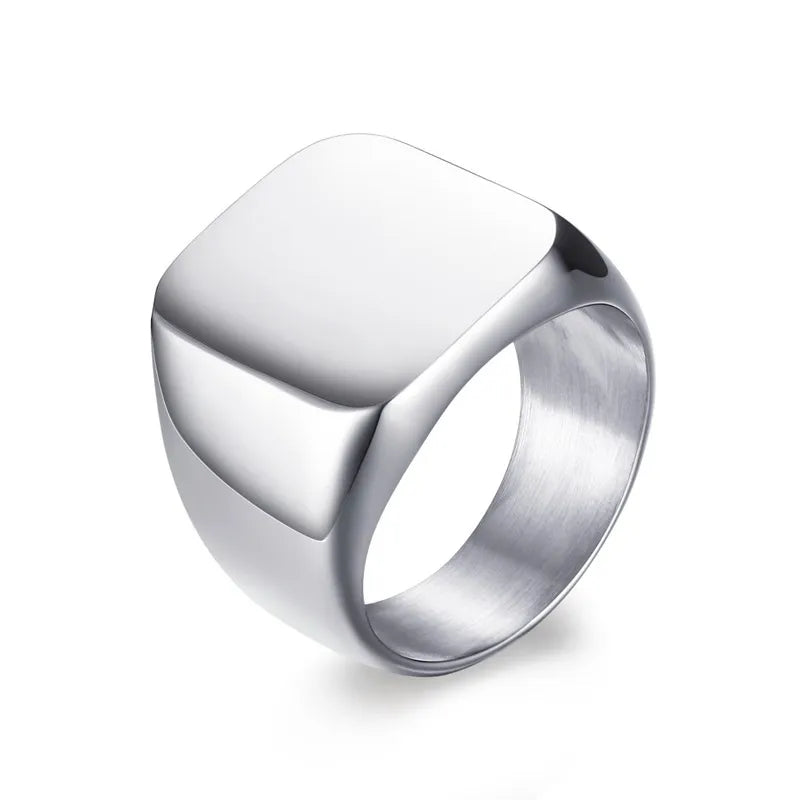 Vnox 18mm Signet Ring For Men Women, The Zodiac 12 Horoscope Constellation Sign Finger Band, Stainless Steel Aries Punk Ring