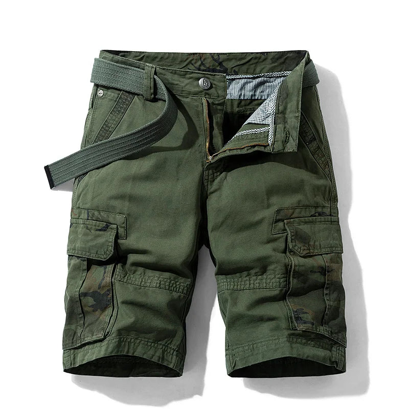 2025 Summer New Camouflage Tactical Cargo Shorts Men Khaki Jogger Military Cargo Shorts Men Cotton Casual Loose Men Shorts