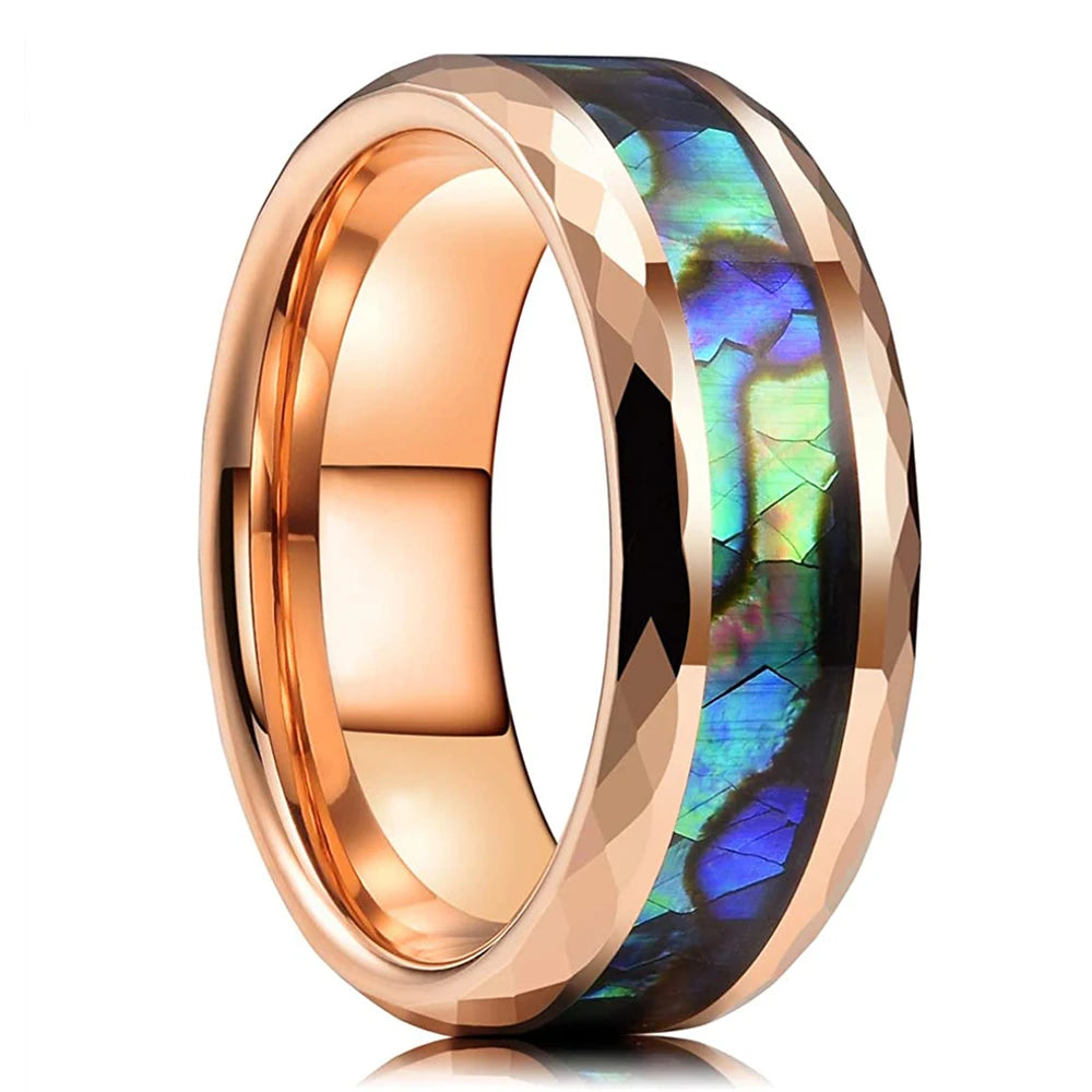 Fashion Viking Tree Of Life Stainless Steel Abalone Shell Rings For Men Odin Norse Viking Rune Rings Retro Amulet Jewelry Gift