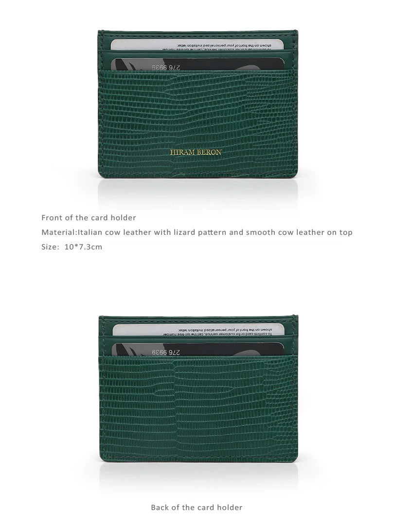 FREE Monogram Premium Luxury Card Wallet Genuine Leather Case Card Holder For Men Dropship