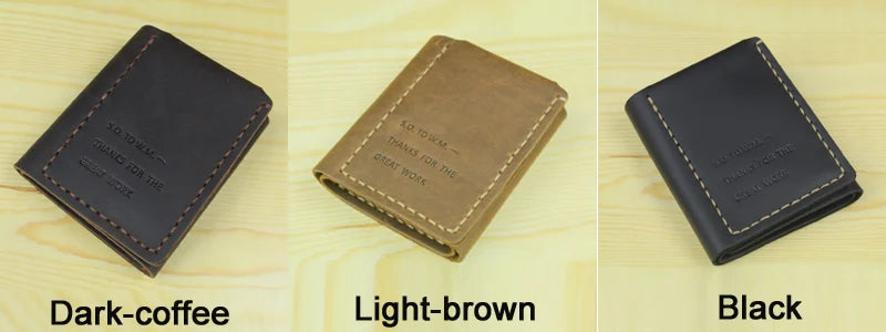 The Secret Life Of Walter Mitty Vintage Leather Men Wallet Genuine leather Wallet Men Purse Handmade male Wallet Money holder
