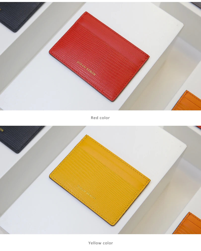 FREE Monogram Premium Luxury Card Wallet Genuine Leather Case Card Holder For Men Dropship