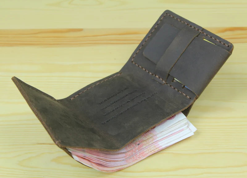 The Secret Life Of Walter Mitty Vintage Leather Men Wallet Genuine leather Wallet Men Purse Handmade male Wallet Money holder