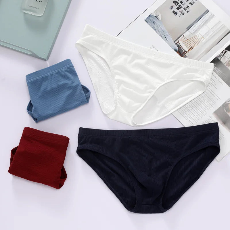 Summer Mens Briefs Sexy Underwear Panties  Breathable Solid Underpants Male Lingerie  Ropa Interior Hombre Cueca