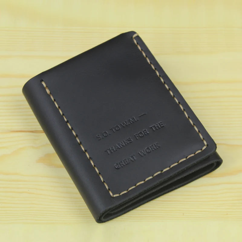 The Secret Life Of Walter Mitty Vintage Leather Men Wallet Genuine leather Wallet Men Purse Handmade male Wallet Money holder