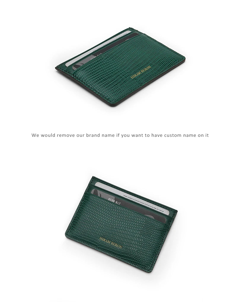 FREE Monogram Premium Luxury Card Wallet Genuine Leather Case Card Holder For Men Dropship