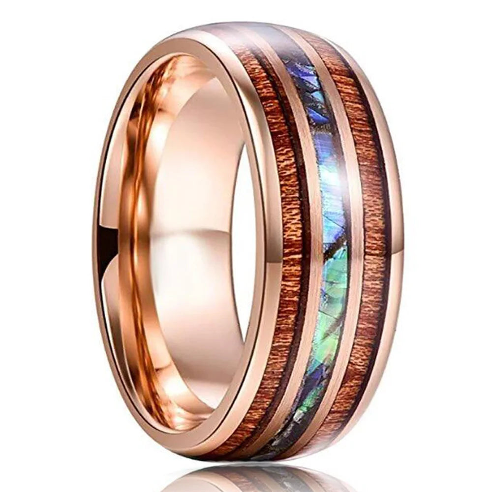 Fashion Viking Tree Of Life Stainless Steel Abalone Shell Rings For Men Odin Norse Viking Rune Rings Retro Amulet Jewelry Gift
