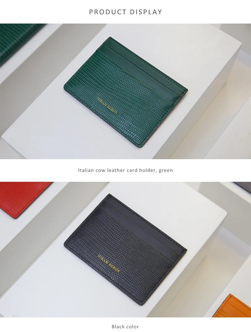 FREE Monogram Premium Luxury Card Wallet Genuine Leather Case Card Holder For Men Dropship