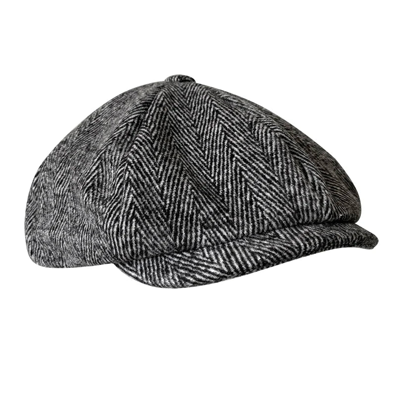 Men's cap 2021 New Men's Newsboy Hats Vintage Herringbone Octagon Cap Women Berets Gatsby Flat Hat BLM73