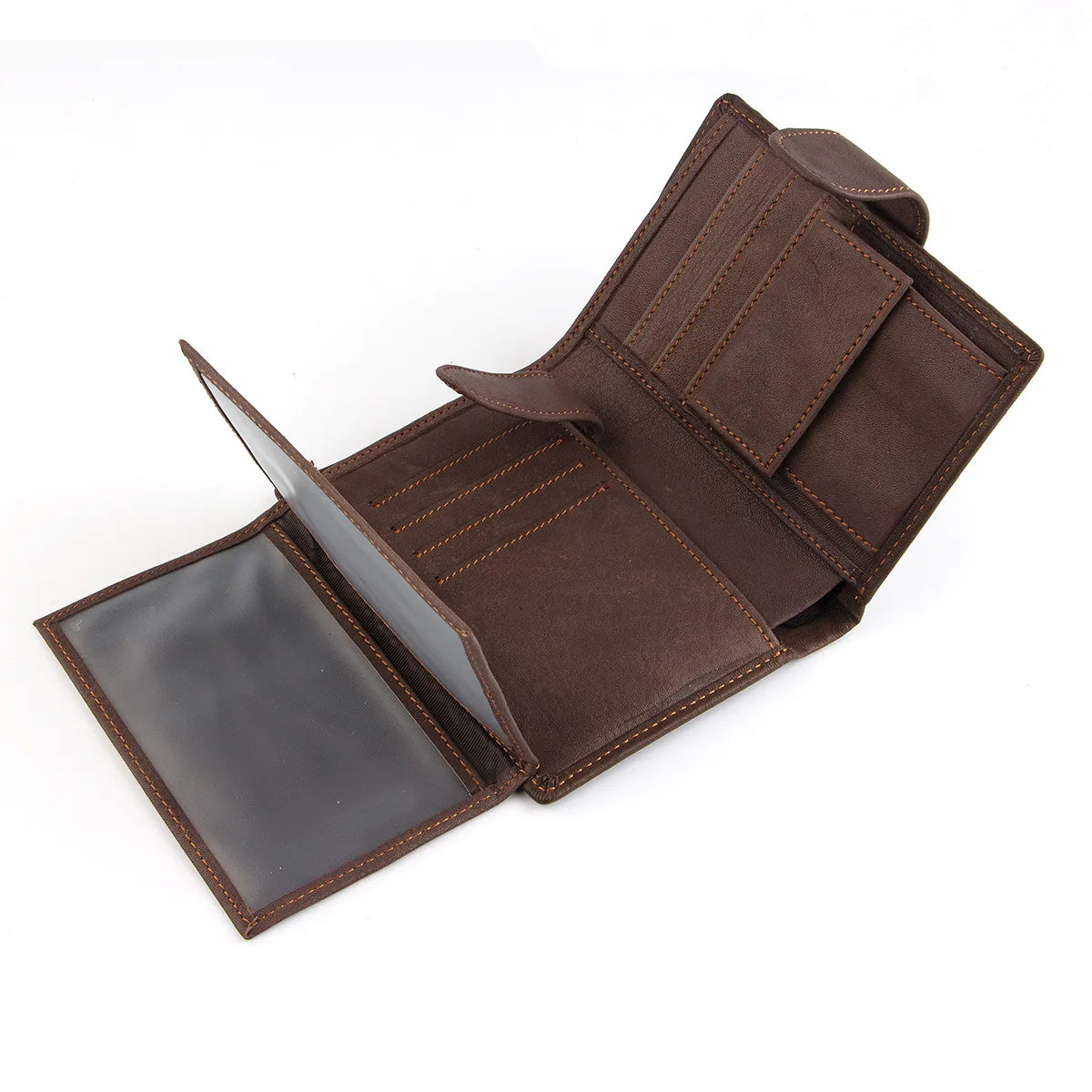 2022 New Leather Men Wallets Genuine Cow Leather 14 Card Holders Short Men Purse High Quality Male Wallet Can be Used Forever