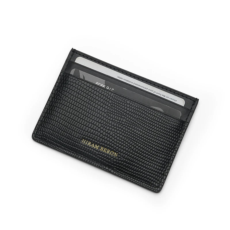 FREE Monogram Premium Luxury Card Wallet Genuine Leather Case Card Holder For Men Dropship