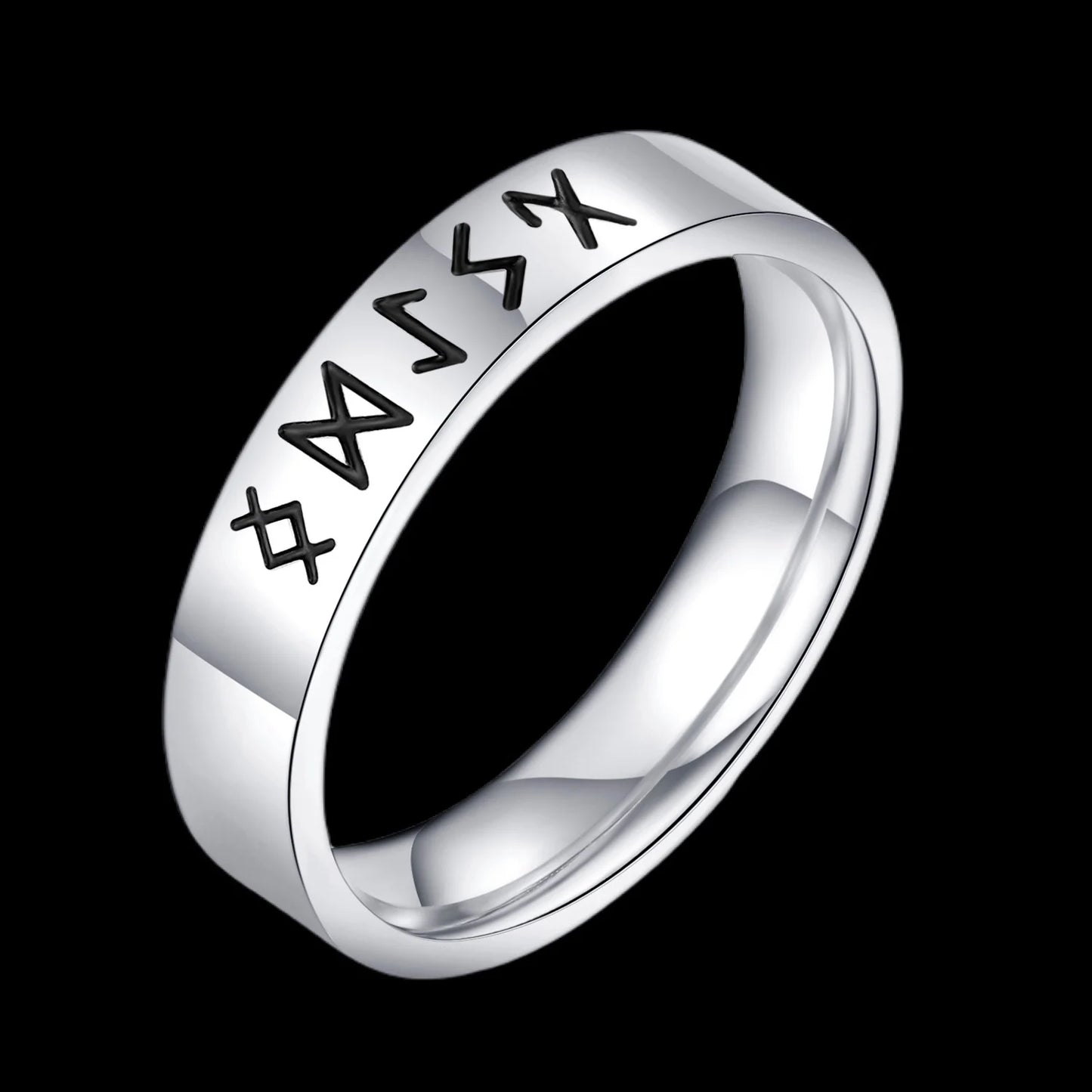 Freeshipping Stainless Steel Odin Norse Anel Amulet Rune Couple Dating Viking Rings For Men Women Words Jewelry Boyfriend Gift