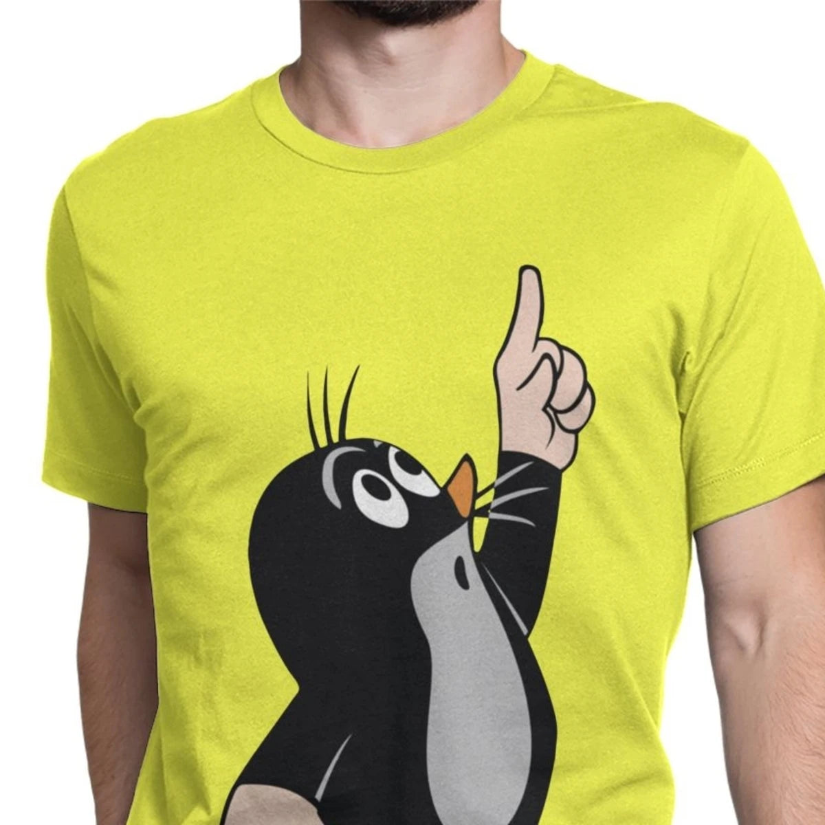 Men's T-Shirts Mole Pointing Funny Tshirt Camisas Hombre 3D Printed Krtek Little Maulwurf Cute Graphic T Shirts Men Best Gift