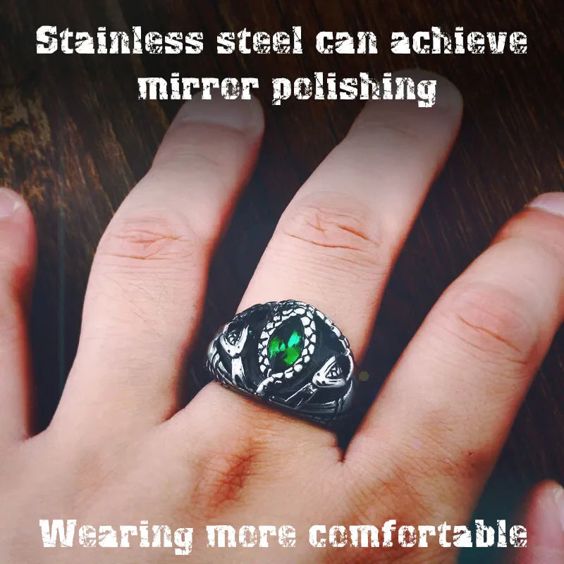 BEIER High Quality Aragorn II Barahir Snake Stainless Steel Men Ring Jewelry BR8-599