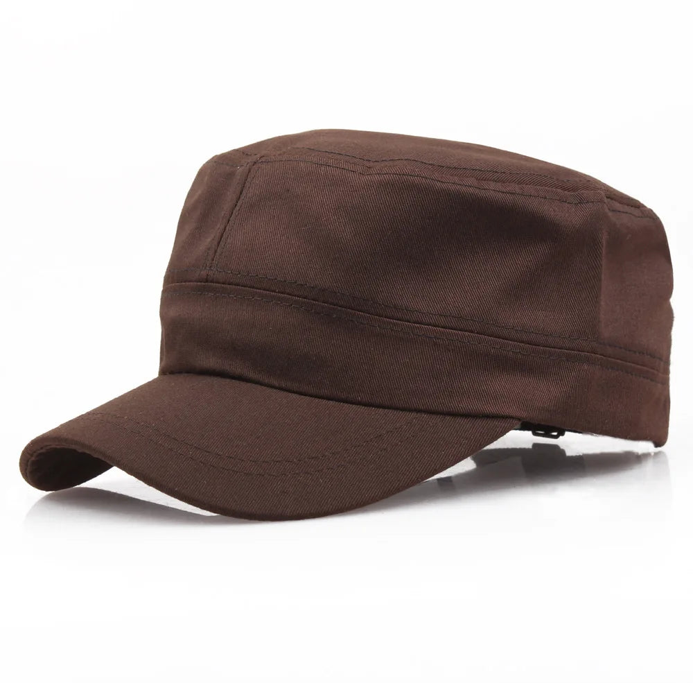 men women casual hat cap summer flat top military army caps cadet hats for male female
