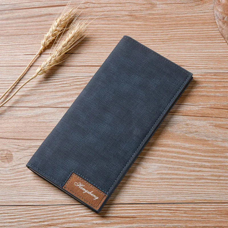 Hot Sale Soft Leather Thin Wallet For Men Long Man Purse Slim Men's Card Holder 4 Colors