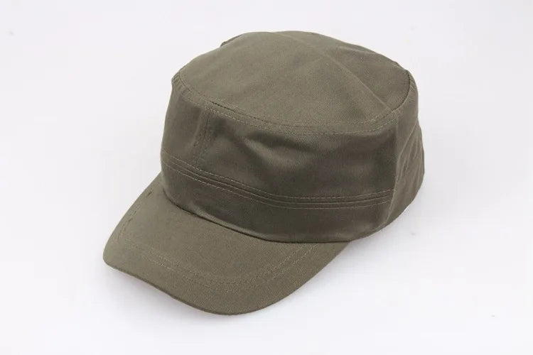 men women casual hat cap summer flat top military army caps cadet hats for male female