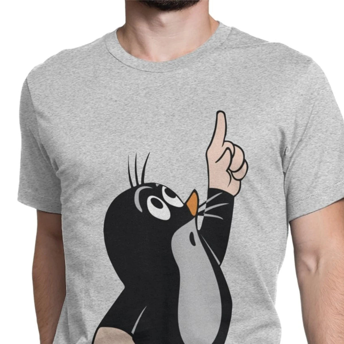 Men's T-Shirts Mole Pointing Funny Tshirt Camisas Hombre 3D Printed Krtek Little Maulwurf Cute Graphic T Shirts Men Best Gift