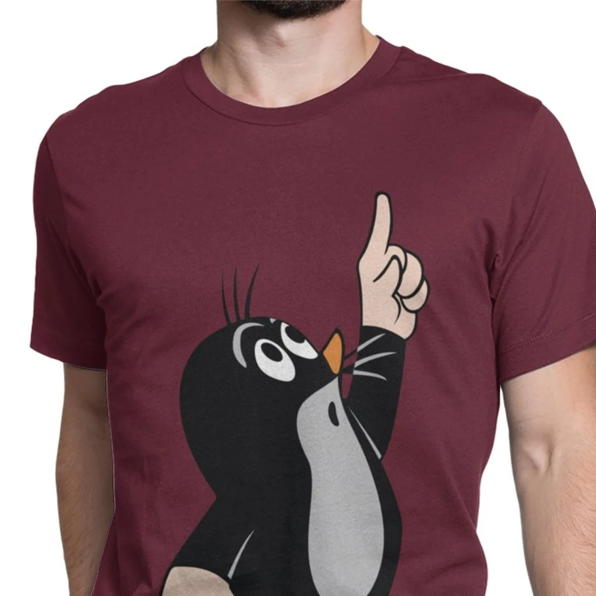 Men's T-Shirts Mole Pointing Funny Tshirt Camisas Hombre 3D Printed Krtek Little Maulwurf Cute Graphic T Shirts Men Best Gift