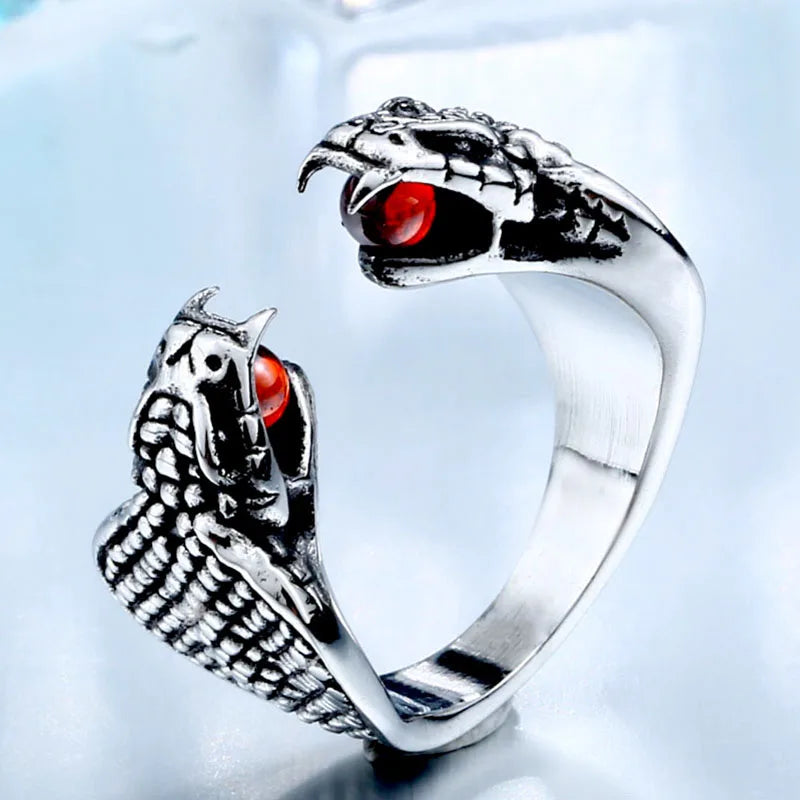 BEIER High Quality Aragorn II Barahir Snake Stainless Steel Men Ring Jewelry BR8-599