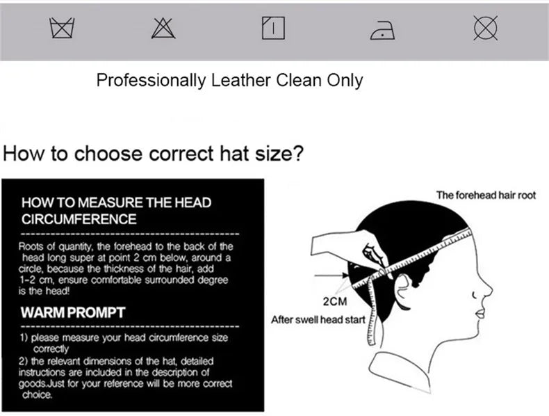 Adjustable Size Leather Baseball Cap Men's Winter Hat New Thicker Warm Cowhide Simple Fashion Male Bone Snapback Dad's Hats